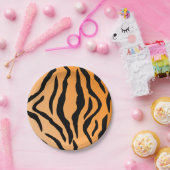 タイガーフェイクプリント ペーパープレート (パーティー)