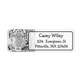 タイガーフォト差出人住所ラベル ラベル