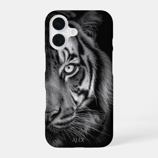 タイガーフォンケース – カスタマイズ可能 iPhone 16ケース (裏面)