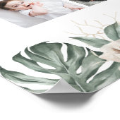 タイガーフローラグリーンリー1st誕生日フォトコラージュ ポスター (角)