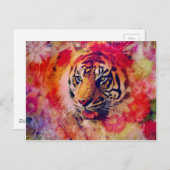 タイガーフローラデジタルアート ポストカード (正面/裏面)