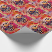 タイガーフローラデジタルアート ラッピングペーパー (角)