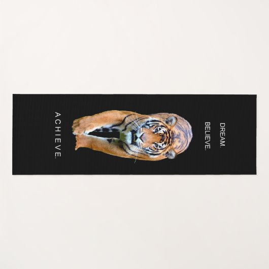 タイガーブやる気を起こさせるラックテンプレート成功引用文 ヨガマット (正面(横))