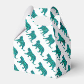 タイガーブラックとティール（緑がかった色）シルエット フェイバーボックス (裏面サイド)