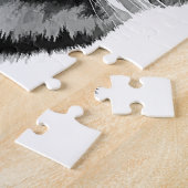 タイガーブラックとホワイトブルーの目 ジグソーパズル (側面)