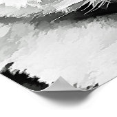 タイガーブラックとホワイトブルーの目 ポスター (角)