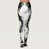 タイガーブラックとホワイトブルーの目 レギンス (裏面)