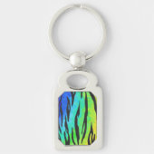 タイガーブラックとレインボーギフト キーホルダー (正面)