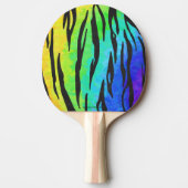 タイガーブラックとレインボーギフト 卓球ラケット (正面)