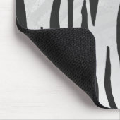 タイガーブラックアンドホワイトプリント マウスパッド (コーナー)