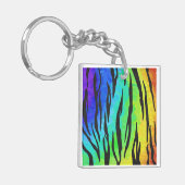 タイガーブラックアンドレインボープリント キーホルダー (正面左)