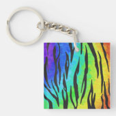 タイガーブラックアンドレインボープリント キーホルダー (正面)