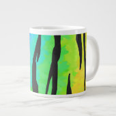 タイガーブラックアンドレインボープリント ジャンボコーヒーマグカップ (正面右)