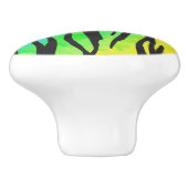 タイガーブラックアンドレインボープリント セラミックノブ (側面)