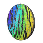 タイガーブラックアンドレインボープリント ダーツボード (正面右)