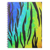 タイガーブラックアンドレインボープリント ノートブック (正面)