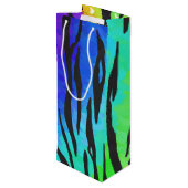 タイガーブラックアンドレインボープリント ワインギフトバッグ (裏面アングル)