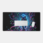 タイガーブラックライトデザインワークステーション デスクマット (キーボード&マウス)