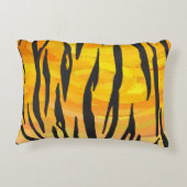 タイガーブラック&オレンジプリント アクセントクッション (裏面)