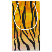 タイガーブラック&オレンジプリント スモールペーパーバッグ (裏面)