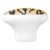 タイガーブラック&オレンジプリント セラミックノブ (側面)