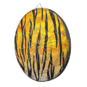 タイガーブラック&オレンジプリント ダーツボード (正面右)