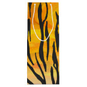 タイガーブラック&オレンジプリント ワインギフトバッグ (裏面)