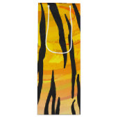 タイガーブラック&オレンジプリント ワインギフトバッグ (正面)