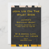 タイガーブラック&オレンジプリント 招待状 (裏面)