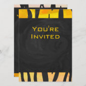 タイガーブラック&オレンジプリント 招待状 (正面/裏面)