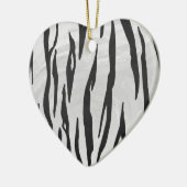 タイガーブラック&ホワイトプリント セラミックオーナメント (左)