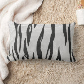 タイガーブラック&ホワイトプリント ランバークッション (ブランケット)