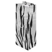 タイガーブラック&ホワイトプリント ワインギフトバッグ (裏面アングル)