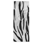 タイガーブラック&ホワイトプリント ワインギフトバッグ (裏面)