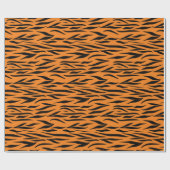 タイガープリントアニバーサリーギフトオレンジシームレス ラッピングペーパー (フラット)