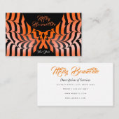 タイガープリントストライプズスタイリッシュブティックビジネスカード 名刺 (正面/裏面)