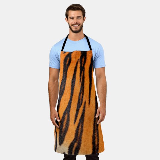 タイガープリントテクスチャ エプロン (着用した状態)