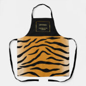 タイガープリントブラック金ゴールドプロフェッショナルモノグラム エプロン (正面)