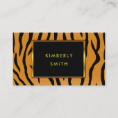 タイガープリントブラック金ゴールドミニマルプロフェッショナル 名刺 (正面)