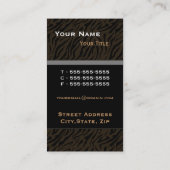 タイガープリントブラ男らしック 名刺 (裏面)