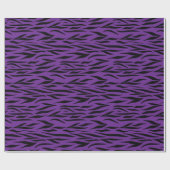 タイガープリント卒業ギフト紫シームレス ラッピングペーパー (フラット)