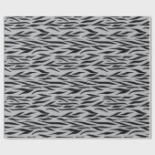 タイガープリント引っ越し祝いパーティーギフト灰色シームレス ラッピングペーパー (フラット)