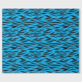 タイガープリント感謝贈り物ブルーシームレス ラッピングペーパー (フラット)