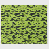 タイガープリント誕生日驚きの緑シームレス ラッピングペーパー (フラット)