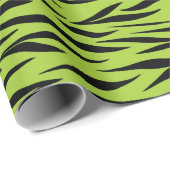 タイガープリント誕生日驚きの緑シームレス ラッピングペーパー (ロールコーナー)