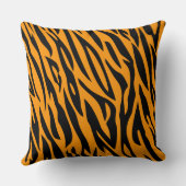 タイガープリント-クラシック動物のストライプパターン クッション (裏面)