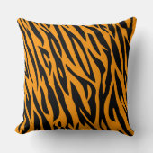 タイガープリント-クラシック動物のストライプパターン クッション (正面)