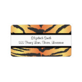 タイガープリント、タイガーストライプアニマルプリント、ジャングル ラベル (正面)