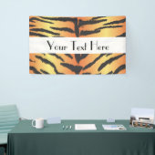 タイガープリント、タイガーストライプアニマルプリント、ジャングル 横断幕 (トレードショー)