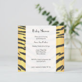タイガープリント、トラストライプガー、ジャングル、赤ちゃんシャワー 招待状 (スタンド正面)